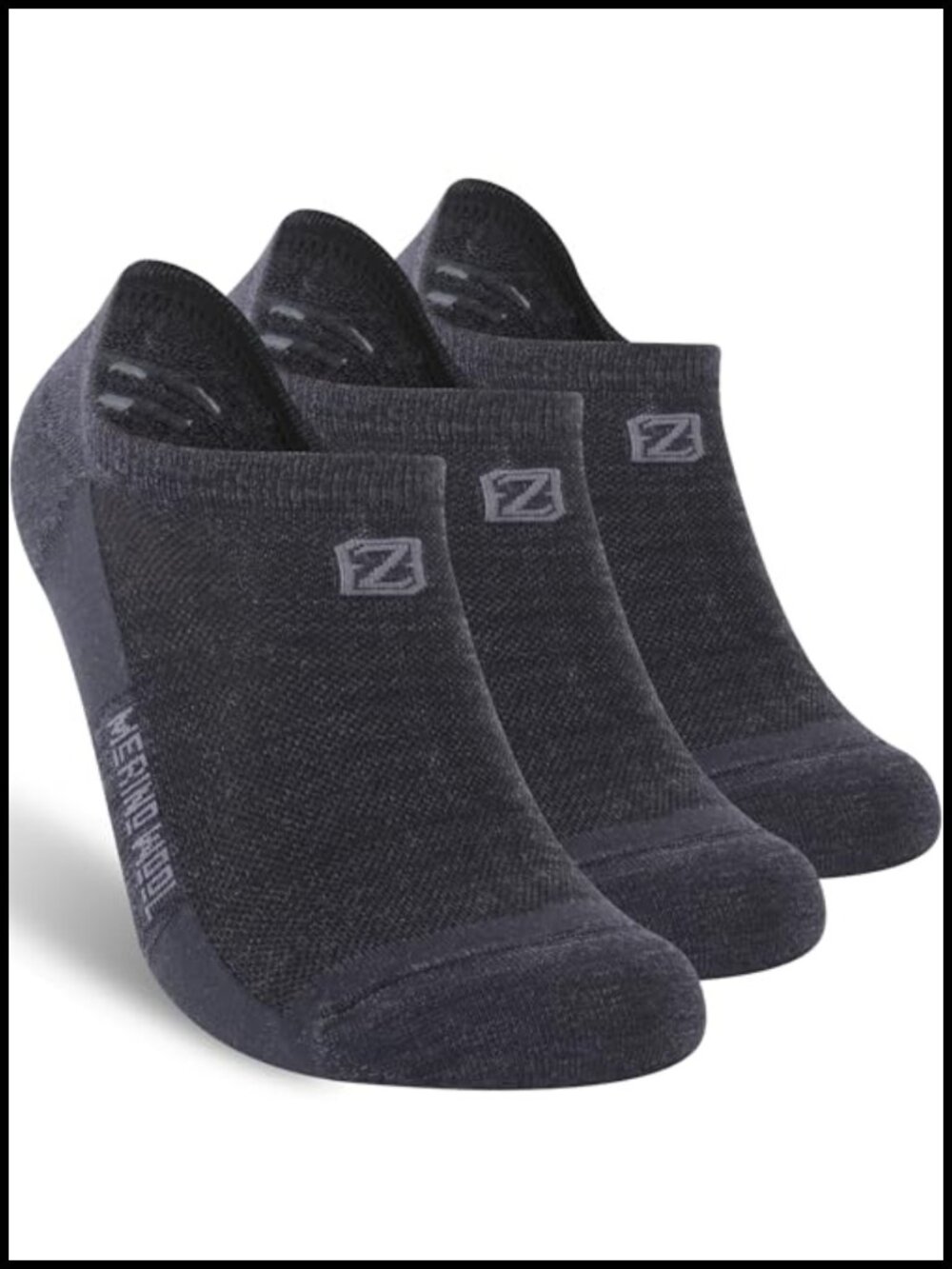 Merino Wool No Show Ankle Athletic Socks 3 Pairs Low Cut Running Golf